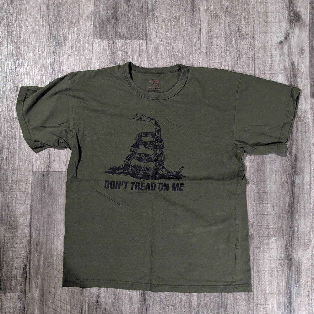 Vintage Y2k Rothco Don't Tread On Me Snake Snek Men's T Shirt Size Large L 2nd A